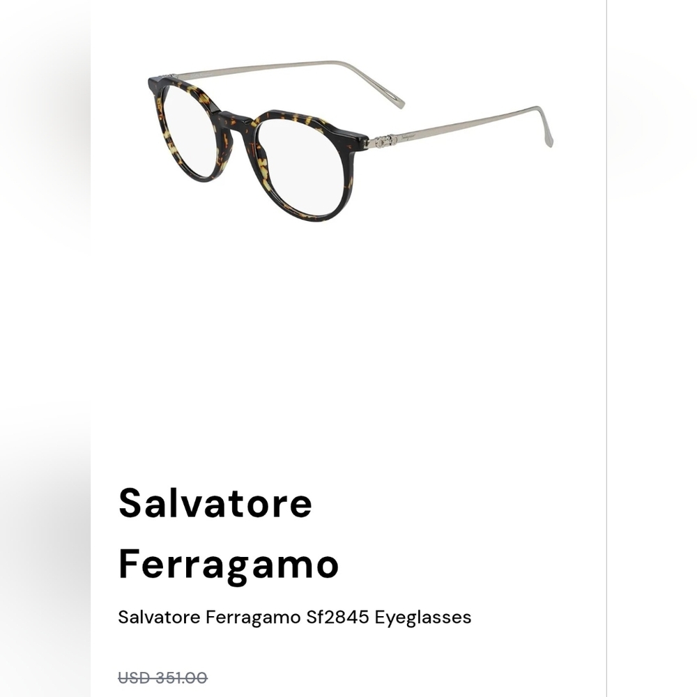 Salvatore Ferragamo Black and Tan Eyewear